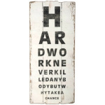 Træskilt Øjenlæge (hvid)