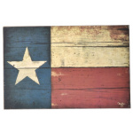 Træskilt antik flag