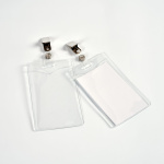 Navneskilt t/ID-kort 90x60 mm. stående blød plast (10 stk)