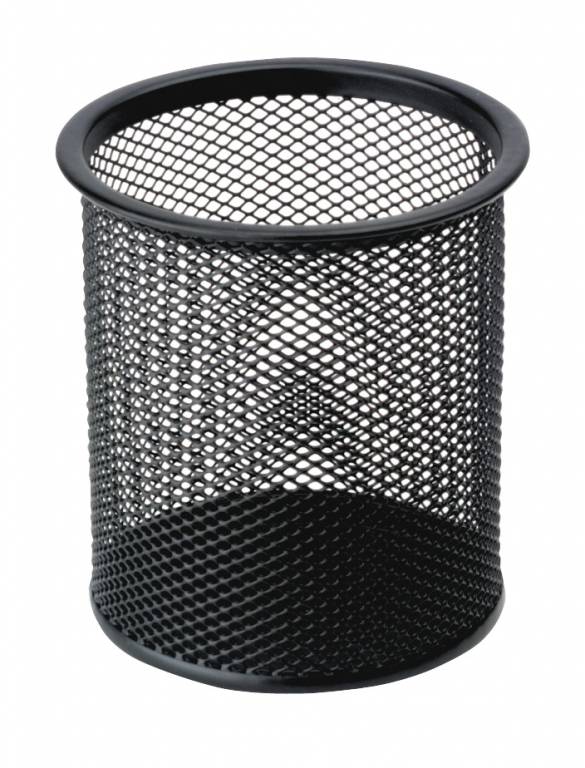 Penneholder i metaltråd (Sort) Rund sort penneholder i metaltråd fra MESH serien til skrivebord