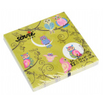Serviet textil Sovie Lindclass 40×40 cm. Pk/12 stk. 644230 Bertha m/ugler