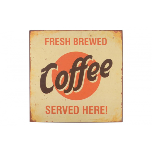 Metalskilt “Fresh Brewed Coffee” (129)