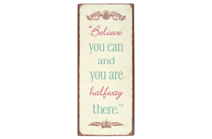 Metalskilt “Believe you can…” (115) Metalskilt "Believe you can..." (115) - Image 1