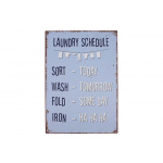 Metalskilt "Laundry Schedule"