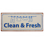 Metalskilt "CLEAN & FRESH" (64)