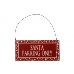 Metalskilt "SANTA PARKING ONLY"