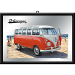 Spejl "VW Bulli - Samba Bus Beach" 20x30 cm.