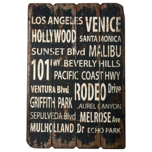 Træskilt US-name “Los Angeles”