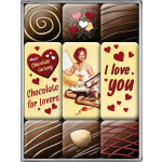 Magnet sæt "I love you chocolate"