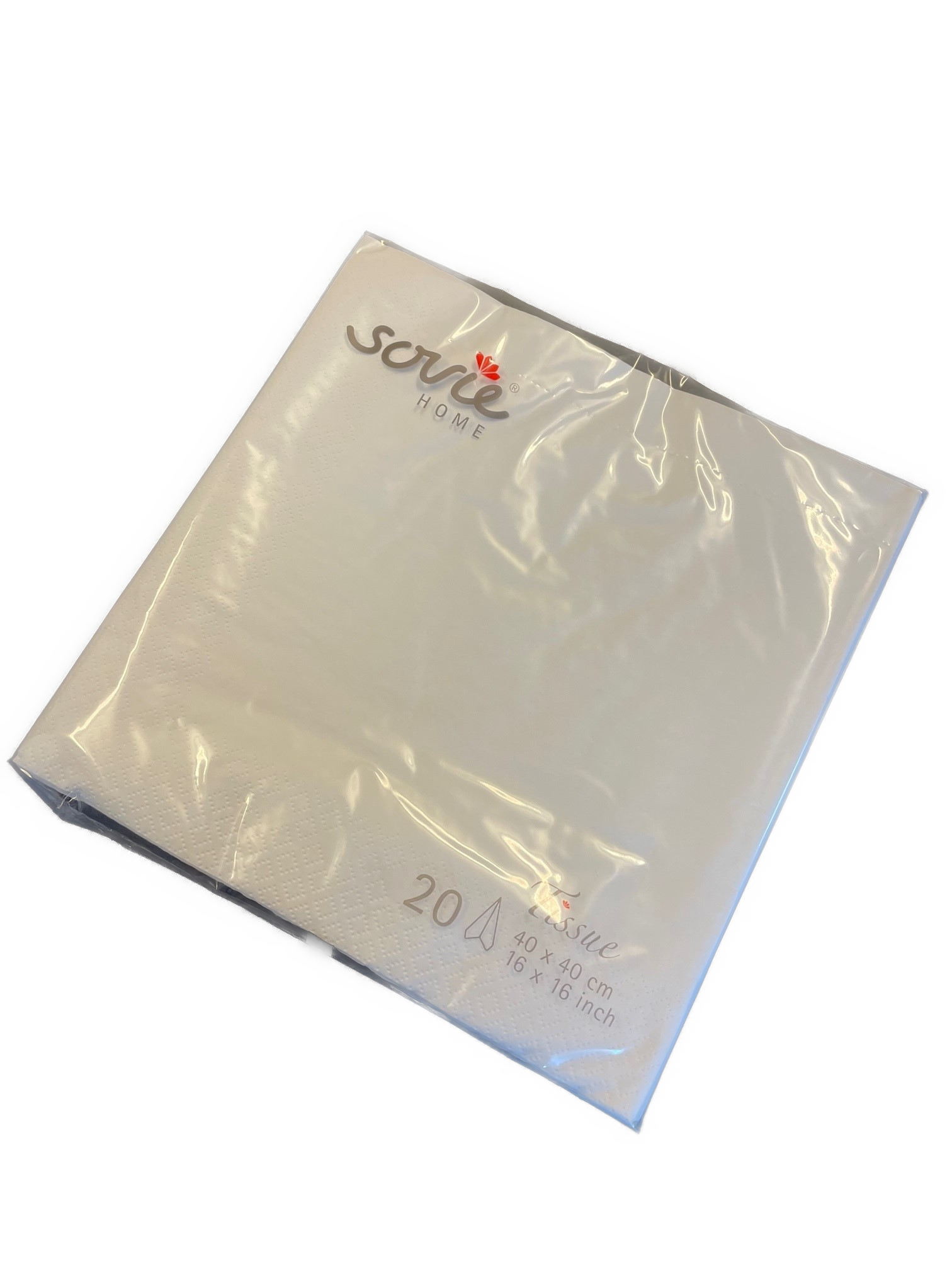 Serviet Sovie 3-lags 40×40 cm. pk./20 stk. hvid 711771 Serviet Sovie 3-lags 40x40 cm. pk./20 stk. hvid 711771 - Image 1