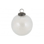 Julekugle glas nupret Ø11 cm.