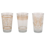 Fyrfadsglas med mønster (guld)