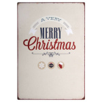 Metalskilt "A Very Merry Christmas"