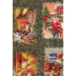 Gavepapir Økonom Jul "Tomte i stuga" 57 cm.