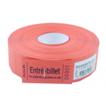 Entrébillet rulle/1000 stk. (rød)