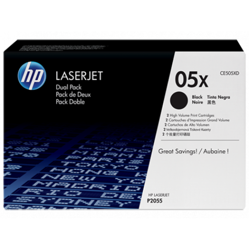 Lasertoner HP CE505X (2-pack)