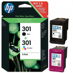 Blækpatroner HP 301 sort+farve 2-pak N9J72AE