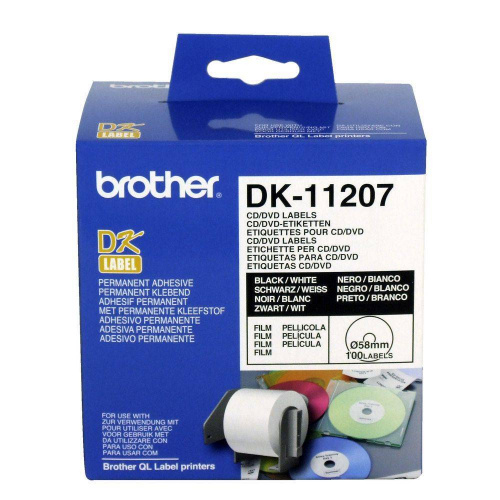 Brother Label CD/DVD Ø58 mm. DK-11207