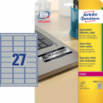 Avery L6011-20 Heavy duty 63,5x29,6 mm. (Sølv)