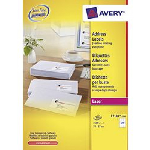 Avery Adresse etiket 70 x 37 mm. L7181-100