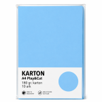 Karton A4 180 gr. 10 ark Himmelblå