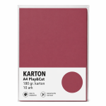 Karton A4 180 gr. 10 ark Solbærrød