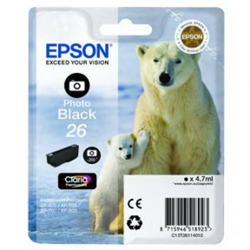 Blækpatron Epson T2611 Photo sort