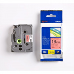 Brother Tape sort/rød 18 mm. x 8 mtr. TZ-441