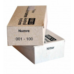 Tombola lodder med nummer æsk/100 stk. (hvid)