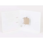 Brevordner A4 QLine Hvid 75/80 mm. m/metalskinne 100367 - Image 3