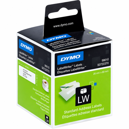 Originale DYMO 99010 adresseetiketter 28 x 89 mm S0722370