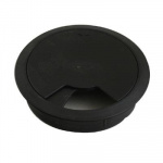 Kabelgennemføring, sort Ø80 mm.