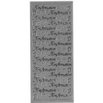 Stickers Creastix "Konfirmation" Sølv