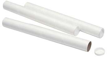 Paprør hvid incl. låg Ø5 cm. x 75 cm. — Arjshop