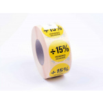RABATMÆRKER -15% gul (1.000 stk)