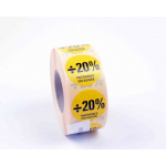 RABATMÆRKER -20% gul (1.000 stk.)