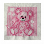 Servietter 3-lags Pk/20 stk. Bamse rosa