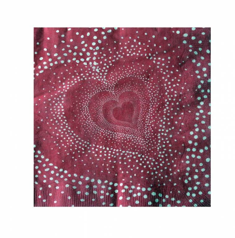 Servietter 3-lags Pk/20 stk. Hjerter cerise Servietter 3-lags Pk/20 stk. Hjerter cerise - Image 1