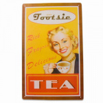 Metalskilt TEA 25x40 cm.