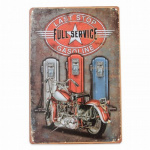 Metalskilt Last Stop Gasoline 20x30 cm.
