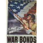 Metalskilt WAR BONDS 20x30 cm.