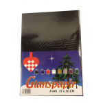 Glanspapir 35x50 cm. 8 ass. farver