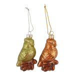 Glaskugle m/snor formet som fugl