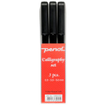 Penol Kalligrafpen, sort  2,0/3,5/5,0 mm. (3-pak) - Image 2
