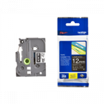 Brother tape hvid/sort 12 mm. TZe335