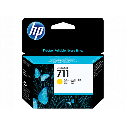 Emballage til HP 711 gul blækpatron, 29 ml