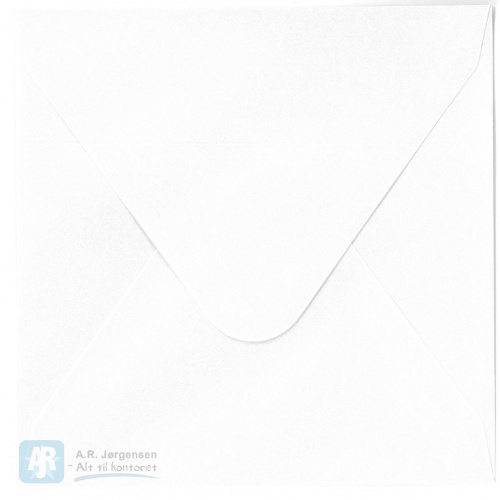Kuvert 15×15 cm. 120 gr. metallic hvid (10 stk.)
