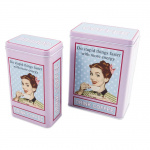 Metaldåser "Drink Coffee" sæt á 2 stk.