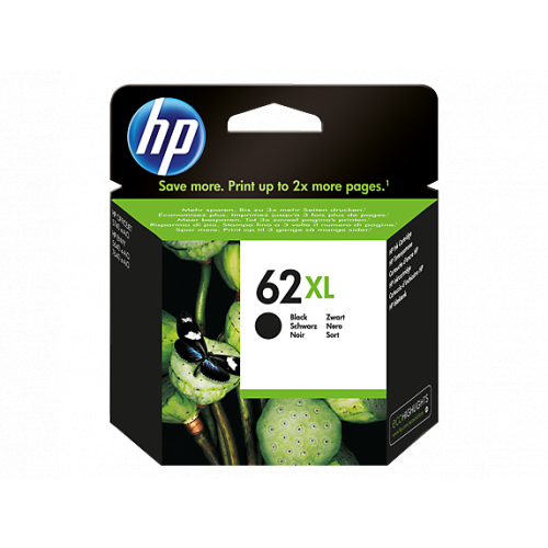 Blækpatron HP 62 XL Sort (600 sider)