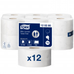 Toiletpapir Tork Jumbo Mini T2, 2-lag 170 mtr. (12 ruller) 120280 - Image 2